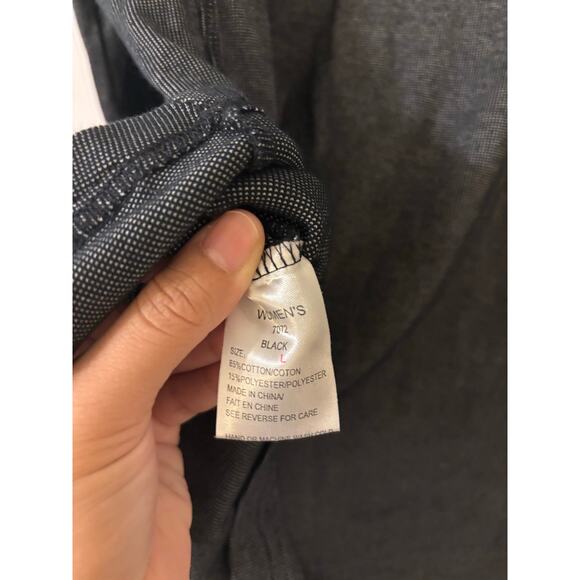 Woolrich black and gray pullover long sleeve top sz large - Picture 9 of 10